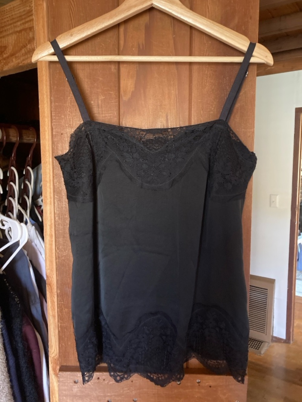 Margaret O'Leary Black Lace Trim Camisole